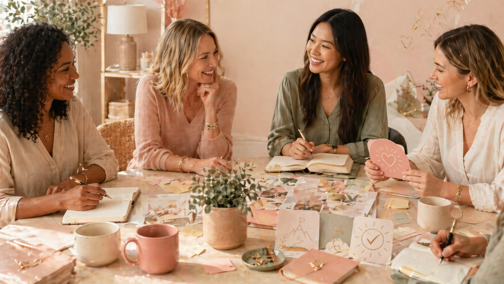Creative collaboration in a cozy space