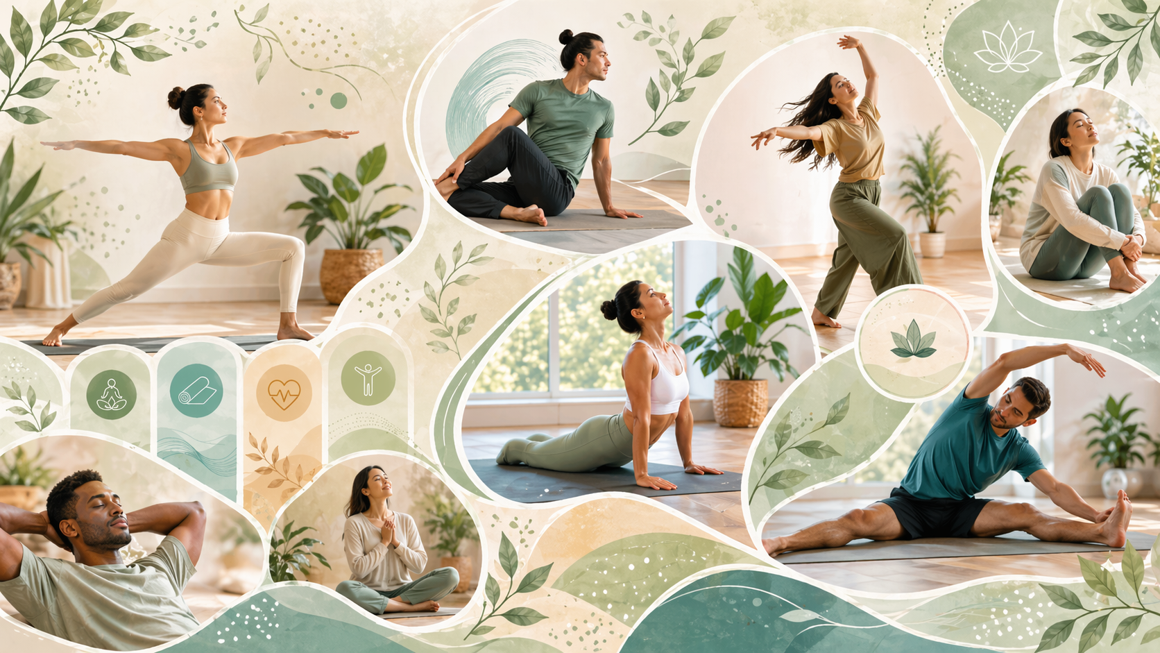 Serene moments in a wellness collage